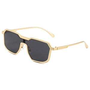 Steampunk Irregular Polygon Metal Sunglasses For Women Men UV400 Protection Oversized Geometric Fashion Eyewear For Travel Outdoor
