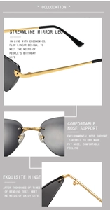 Close-up of leopard head metal detail on gold temples and comfortable silicone nose pads