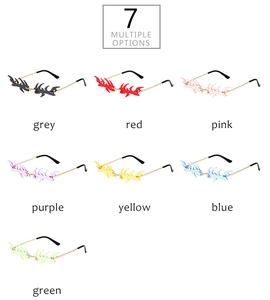 Détails de 7 options de couleurs pour ces lunettes de soleil tendance en forme de flamme