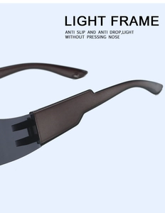 Details der leichten Punk-Sonnenbrille mit rutschfesten Bügeln und stabilen Scharnieren