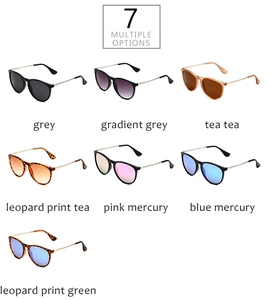 Detailed overview of 7 different polarized sunglasses styles with metal temples