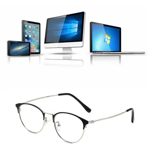 Détail de lunettes browline argentées avec verres anti-lumière bleue pour fatigue numérique