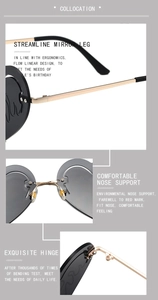 Detail of gray lenses with golden temples and ergonomic nose pads on flame sunglasses