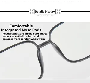 Detail view of the matte black TR90 frame featuring an integrated comfortable nose pad
