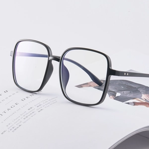 Retro Square TR90 Glasses Frame Anti Blue Light Large Frame Lightweight Eyewear For Men Women
