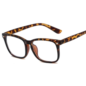 Retro tortoise shell square glasses frame with blue light blocking lenses for women