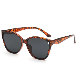 Lunettes de soleil œil-de-chat oversize éca écailles de tortue avec verres foncés