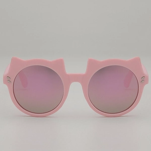Kinder Sonnenbrille Rosa Katzenohren Cartoon TR90 AC UV400 Polarisiert Süß Mode Brille Für Kleinkinder Jungen Mädchen