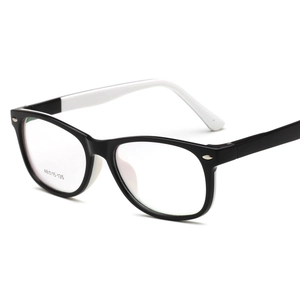 Classic candy color square frames for kids, stylish black and white eyewear for daily use
