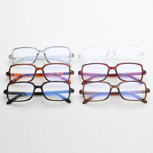 Selection of retro square frames in six diverse colors with rivet accents and model WF12113