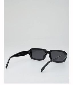 Detail view of rectangular sunglasses showing model ZN3834 and size specs inside the temple