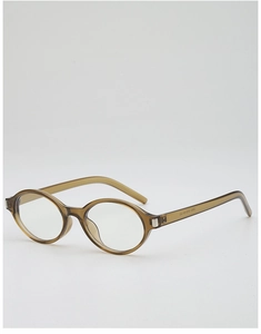 Detailed macro view of 8825 model oval sunglasses frame with inner temple size markings