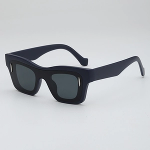 Retro Square Frame Sunglasses UV400 Protection PC Frame AC Lens Hip Hop Ins Style Rivet Decor Unisex Fashion Eyewear
