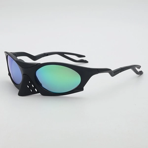 Futuristic Sports Sunglasses Polarized UV400 Protection Y2K Cyberpunk PC Frame Vented Nose Bridge Outdoor Cycling Eyewear