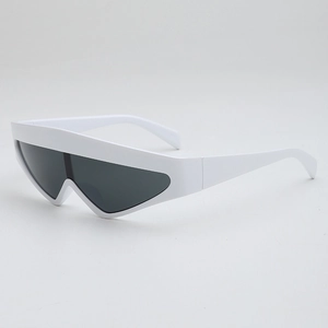 Lunettes De Soleil Shield Futuristes Y2K Cyberpunk Monobloc AC PC Cadre UV400 Protection Mode Extérieur Unisexe
