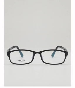 Detailed front view of TR90 square eyeglass frame with model TR90-1152 and specs