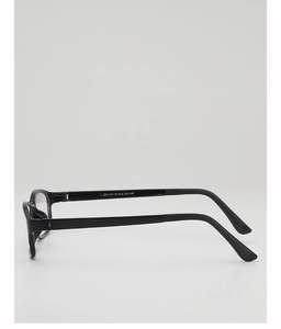 Side view of square TR90 eyeglass frame showing flexible temples and hinge structure