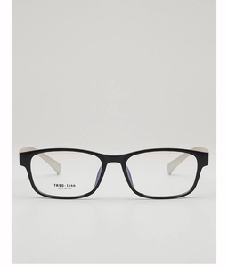 Detail view of TR90 square eyeglass frame showing model TR90-1166 and size specifications