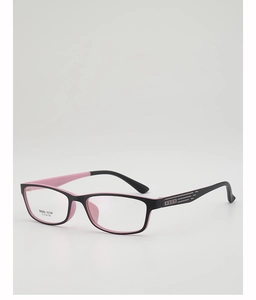 Macro view of TR90-1110 square glasses frame with model specs on the inner temple