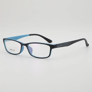 Retro Square Optical Glasses Frames TR90 Ultra Lightweight Rectangle Contrast Color Design Eyewear For Men And Women