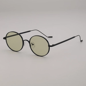 Lunettes De Soleil Rondes Rétro Monture En Métal Protection UV400 Style Hippie Punk Classique Pour Hommes Femmes