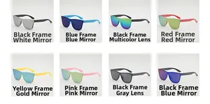 Multiple color options for kids rimless shield sunglasses with mirrored lenses