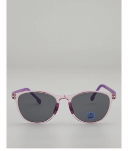 Vue de face de lunettes de soleil roses pour enfants avec verres de protection UV mode