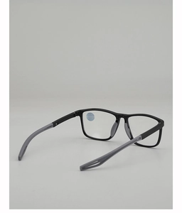 Detailed top view of retro square reading glasses with anti-slip hollowed temples