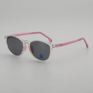 Lunettes De Soleil Pour Enfants Monture Ronde PC Verre AC Protection UV400 Mode Couleur Bonbon Dopamine Extérieur