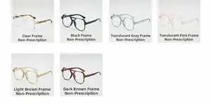 Macro display of six colorful oversized retro frames including leopard and amber tones
