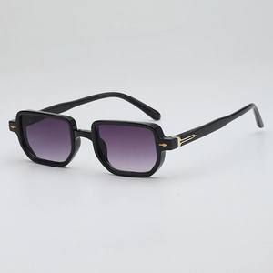 Retro Square Sunglasses Women Men UV Protection Fashion PC Frame AC Lens Metal Arrow Decor Y2K Style