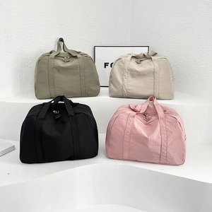 Borsa Da Viaggio In Nylon Di Grande Capacità Impermeabile Per Fitness Palestra Borsa A Mano Leggera Stile Coreano Donna