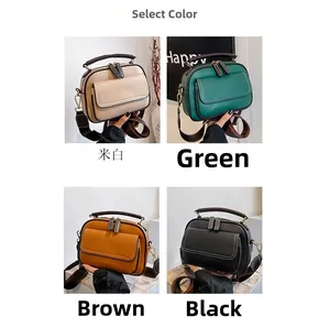 Farboptionen für minimalistische Umhängetaschen aus weichem Leder in vier eleganten Farben