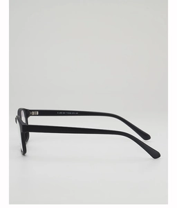 Vue latérale d'une monture carrée noire mate TR-1172 avec détails sur les branches