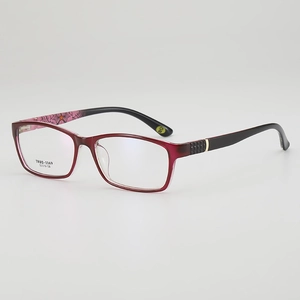 Retro Rectangular Optical Glasses Frame TR90 Lightweight Prescription Ready Eyewear For Men And Women Plain Lens