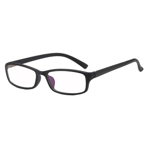 Classic black TR90 square full-rim glasses frame with lightweight retro design for men and women