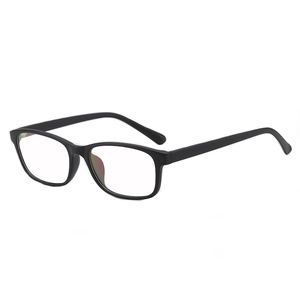 Monture de lunettes carrée noire classique en TR90 pour hommes et femmes style minimaliste