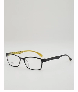 Detail view of TR90 square frame glasses with model TR90-1143 and specs 54-18-142