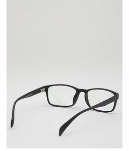 Macro view of the TR90 square black frame inner temples showing model TR-1148