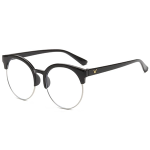 Lunettes Anti Lumière Bleue Enfants Rond Retro Demi Monture Métal PC Pour Garçons Filles Mode Couleur Bonbon