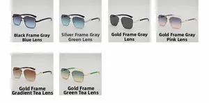 Plusieurs variantes de lunettes de soleil pilote sans monture avec double pont en métal
