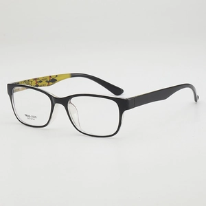 Lunettes noires carrées en TR90 avec motif graffiti urbain artistique sur les branches