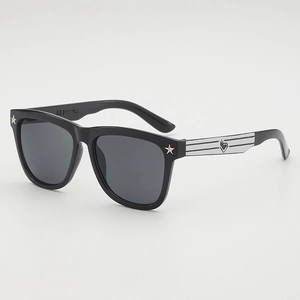 Kids Sunglasses UV400 Protection PC Frame AC Lens Square Large Frame Star Decor Street Style Boys Girls Fashion