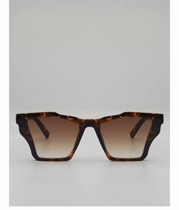 Macro detail of tortoiseshell pattern frame and thick acetate texture of cat eye sunglasses
