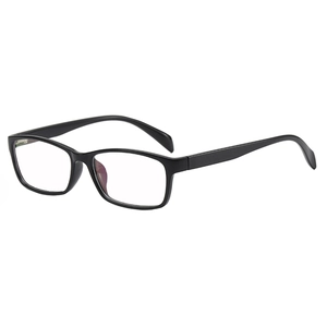 Classic black square TR90 full-frame optical glasses with a sleek minimalist design