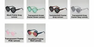 Collection de lunettes de soleil géométriques irrégulières en six combinaisons de couleurs