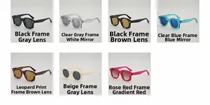 Collection de lunettes de soleil œil-de-chat vintage en 7 combinaisons de couleurs