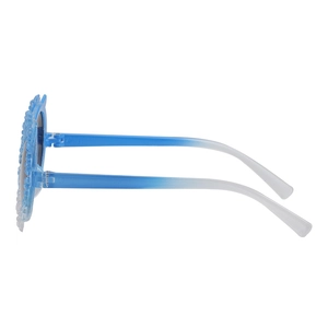 Cute blue gradient daisy sunglasses for children with stylish beaded frame design