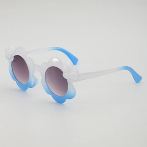 Flower Shaped Kids Sunglasses Gradient PC Frame UV400 Outdoor Cute Butterfly Decor Fashion Eyewear For Boys Girls
