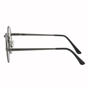 Runde Retro-Metallbrillen-Rahmen in Gunmetal-Optik mit verstellbaren Nasenpads